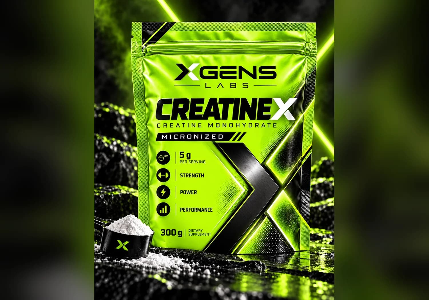 XGENS LABS Creatine X Lime Creatine Monohydrate box