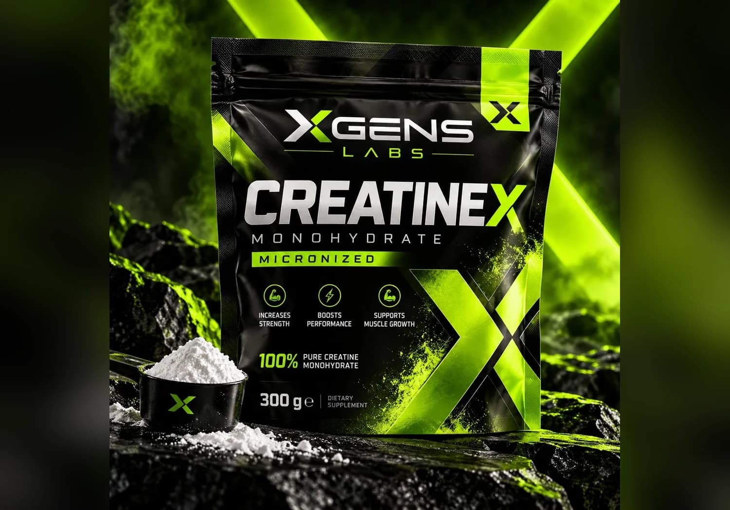 XGENS LABS Creatine X Micronized Monohydrate 300 g box