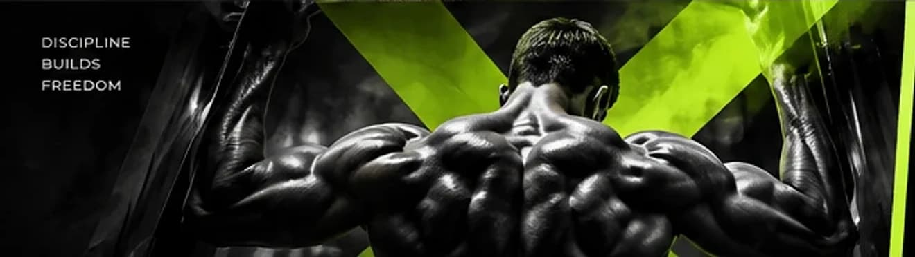 Athlete back muscles in the gym