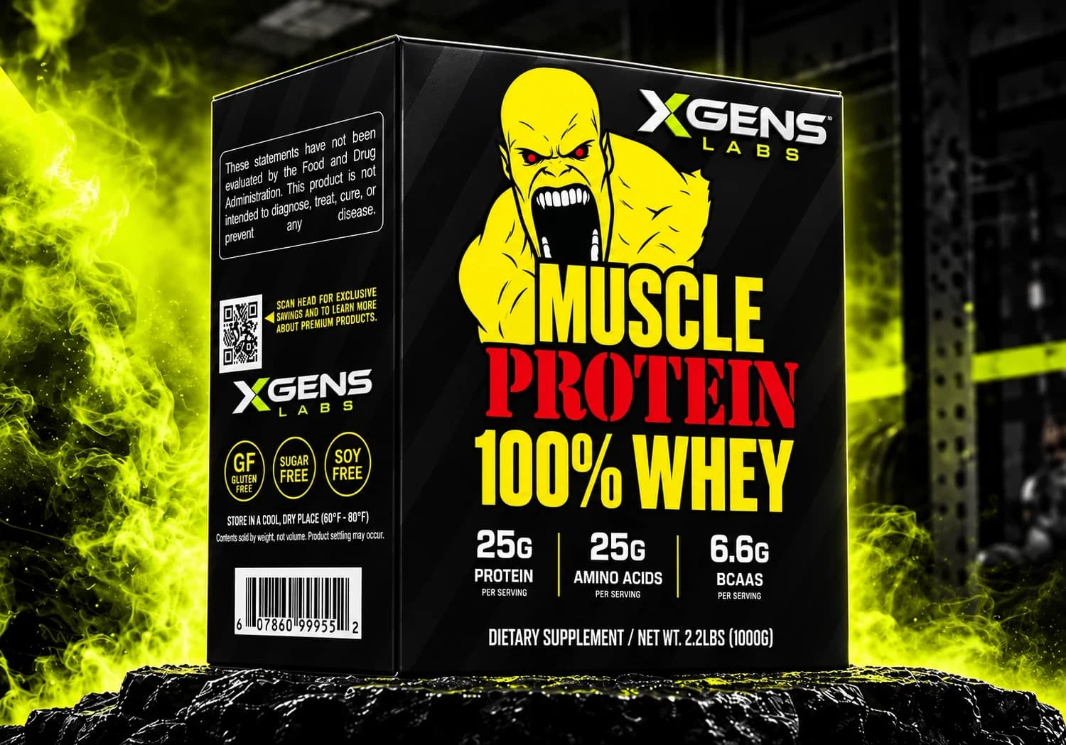 XGENS LABS Muscle Protein 100% Whey box